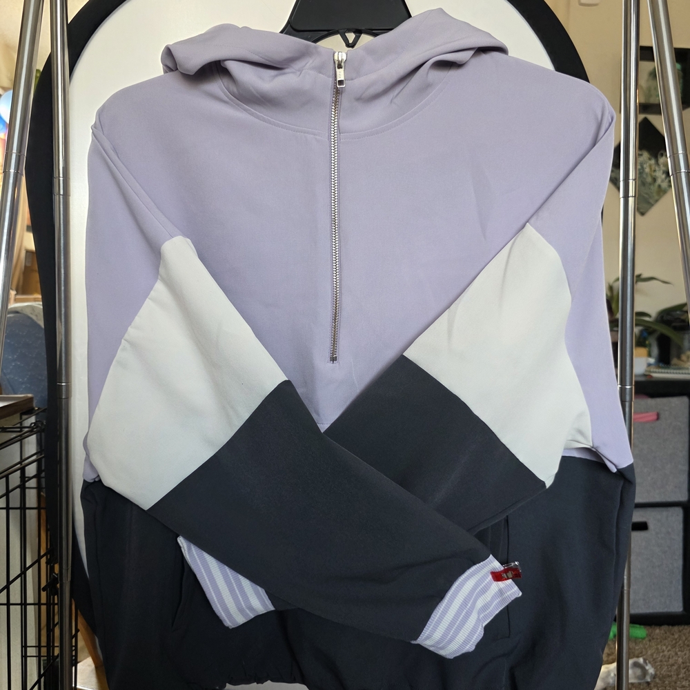 Avia Women's Colorblock Jacket - Lavender, White, Navy